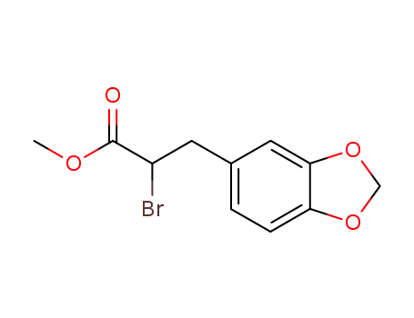 Molecular Structure of 139744-05-1 (methyl 2-bromo-3-(3,4-methylenedioxyphenyl)propionate)