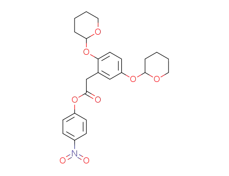 p-nitrophenyl 2,5-dihydroxyphenylacetate bis-tetrahydropyranyl ester