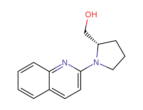Molecular Structure of 199117-88-9 ((S)-2-(hydroxymethyl)-1-(quinolin-2-yl)pyrrolidine)