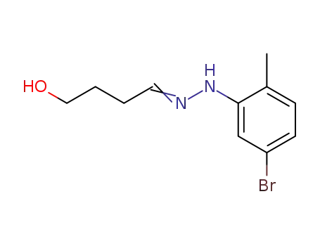 Molecular Structure of 214915-68-1 (Butanal, 4-hydroxy-, (5-bromo-2-methylphenyl)hydrazone)