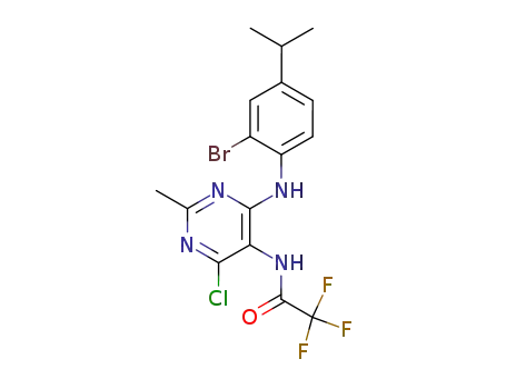 4-<2-bromo-4-(1-methylethyl)phenyl>-6-chloro-2-methyl-5-(trifluoroacetylamino)pyrimidine