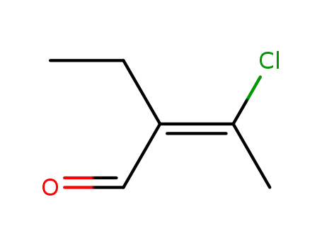 Molecular Structure of 61958-17-6 ((E)-3-chloro-2-ethylbut-2-enal)