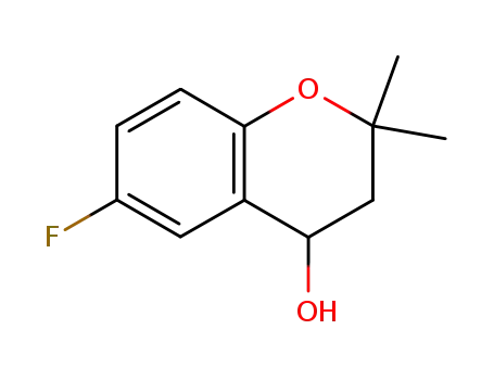 Molecular Structure of 132686-72-7 (2H-1-Benzopyran-4-ol, 6-fluoro-3,4-dihydro-2,2-dimethyl-)