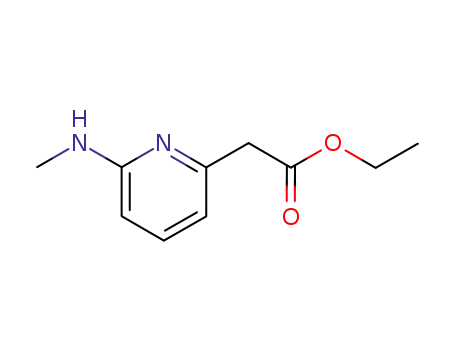 Molecular Structure of 205676-86-4 (ETHYL 2-[6-(METHYLAMINO)-2-PYRIDYL]ACETATE)