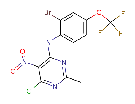 (2-bromo-4-trifluoromethoxy-phenyl)-(6-chloro-2-methyl-5-nitro-pyrimidin-4-yl)-amine