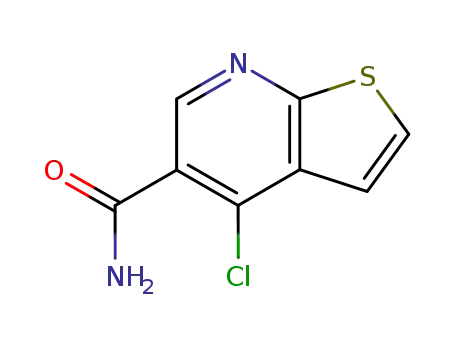 Molecular Structure of 700844-20-8 (4-CHLOROTHIENO[2,3-B]PYRIDINE-5-CARBOXAMIDE)