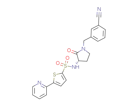 5-pyridin-2-ylthiophene-2-sulfonic acid [1-(3-cyanobenzyl)-2-oxopyrrolidin-3-(S)-yl]amide