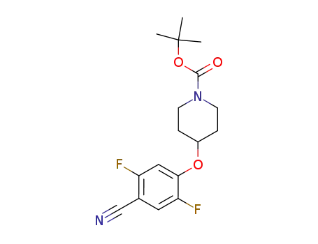 4-[N-(tert-butyloxycarbonyl)-4-piperidinyloxy]-2,5-difluorobenzonitrile