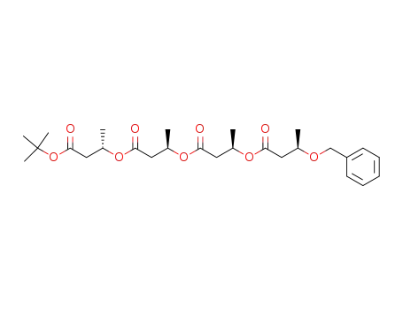 Molecular Structure of 220095-36-3 ((3S)-3-<<(3'R)-3'-<<(3''R)-3''-<<(3'''R)-3'''-(benzyloxy)butanoyl>oxy>butanoyl>oxy>butanoyl>oxy>butanoic acid tert-butyl ester)
