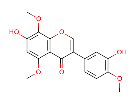 4H-1-Benzopyran-4-one,
7-hydroxy-3-(3-hydroxy-4-methoxyphenyl)-5,8-dimethoxy-
