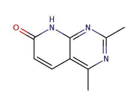Molecular Structure of 83410-23-5 (Pyrido[2,3-d]pyrimidin-7(1H)-one, 2,4-dimethyl-)