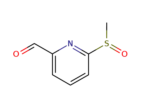 Molecular Structure of 217657-77-7 (6-(methylsulfinyl)pyridine-2-carboxaldehyde)