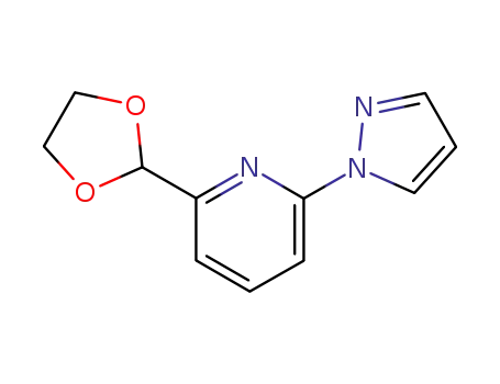 Molecular Structure of 217657-64-2 (6-pyrazolo-2-(1,3-dioxolan-2-yl)pyridine)