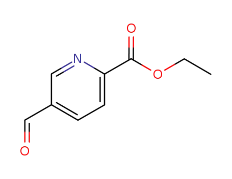 Molecular Structure of 53574-57-5 (2-Pyridinecarboxylic acid, 5-formyl-, ethyl ester)