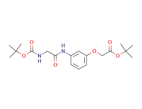 tert-butyl 2-(3-{N-[2-(N-tert-butoxycarbonylamino)acetyl]amino}phenoxy)acetate
