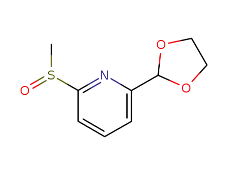 Molecular Structure of 217657-75-5 (6-(methylsulfinyl)-2-(1,3-dioxolan-2-yl)pyridine)