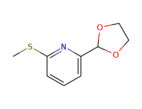 Molecular Structure of 217657-74-4 (6-(methylthio)-2-(1,3-dioxolan-2-yl)pyridine)