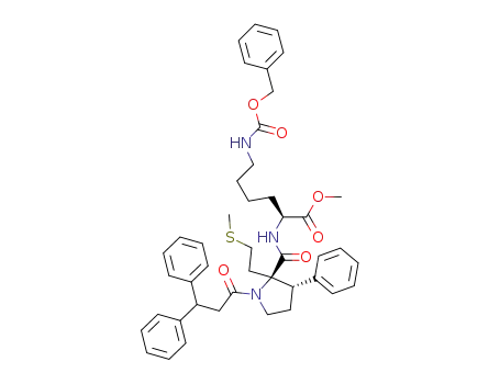 (S)-6-Benzyloxycarbonylamino-2-{[(2R,3S)-1-(3,3-diphenyl-propionyl)-2-(2-methylsulfanyl-ethyl)-3-phenyl-pyrrolidine-2-carbonyl]-amino}-hexanoic acid methyl ester
