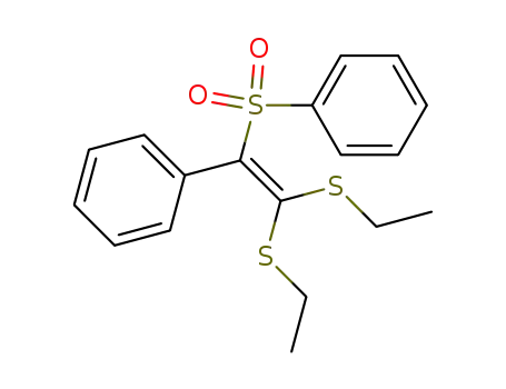 Phenyl-<2.2-bis-(ethylthio)-1-phenyl-vinyl>-sulfon