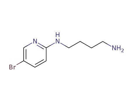Molecular Structure of 199522-78-6 (2-N-(4-AMINOBUTYL)-AMINO-5-BROMOPYRIDINE)
