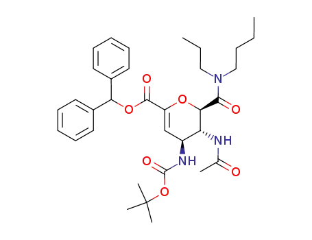 (4S,5R,6R)-5-Acetylamino-4-tert-butoxycarbonylamino-6-(butyl-propyl-carbamoyl)-5,6-dihydro-4H-pyran-2-carboxylic acid benzhydryl ester