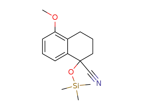 Molecular Structure of 124921-27-3 (1-cyano-1-(trimethylsilyloxy)-5-methoxy-1,2,3,4-tetrahydronaphthalene)