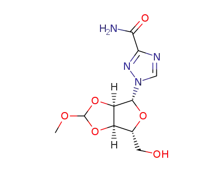 Molecular Structure of 727398-97-2 (1-(β-D-ribofuranosyl-2',3'-O-methoxymethylidene)-1,2,4-triazole-3-carboxamide)