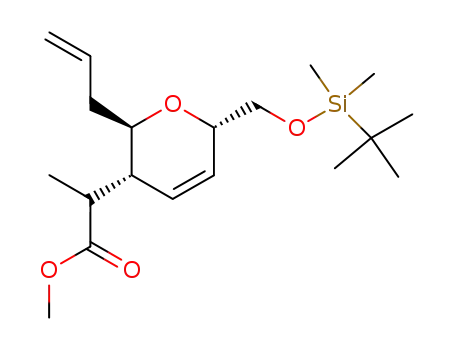 2-[(2R,3R,6S)-2-Allyl-6-(tert-butyl-dimethyl-silanyloxymethyl)-3,6-dihydro-2H-pyran-3-yl]-propionic acid methyl ester