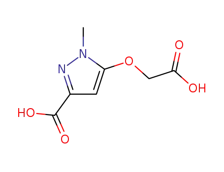 Molecular Structure of 679436-55-6 (1H-Pyrazole-3-carboxylicacid,5-(carboxymethoxy)-1-methyl-(9CI))