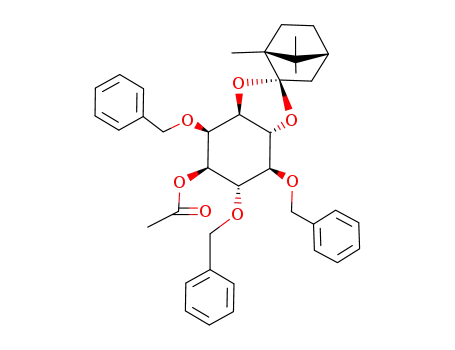 D-myo-Inositol, 2,4,5-tris-O-(phenylmethyl)-1,6-O-(1R,2R,4R)-1,7,7-trimethylbicyclo2.2.1hept-2-ylidene-, acetate