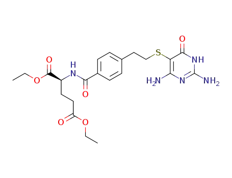L-Glutamic acid,
N-[4-[2-[(2,6-diamino-1,4-dihydro-4-oxo-5-pyrimidinyl)thio]ethyl]benzoyl]
-, diethyl ester