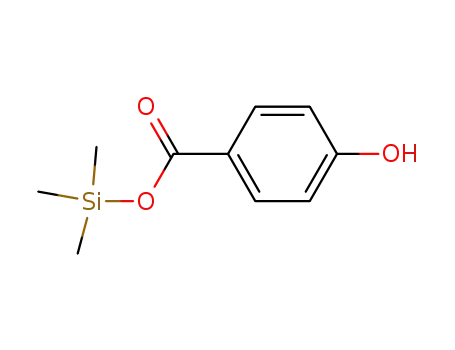 Molecular Structure of 25432-45-5 (Benzoic acid, 4-hydroxy-, trimethylsilyl ester)