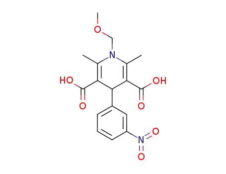 1,4-dihydro-2,6-dimethyl-1-methoxymethyl-4-(3-nitrophenyl)-3,5-pyridinedicarboxylic acid