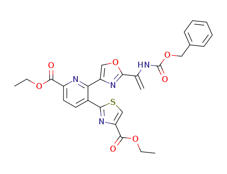 6-[2-(1-Benzyloxycarbonylamino-vinyl)-oxazol-4-yl]-5-(4-ethoxycarbonyl-thiazol-2-yl)-pyridine-2-carboxylic acid ethyl ester