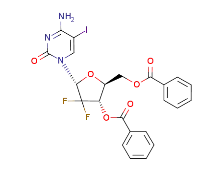 1-(3,5-di-O-benzoyl-2-deoxy-2,2-difluoro-α-L-erythro-pentofuranos-1-yl)-5-iodocytosine