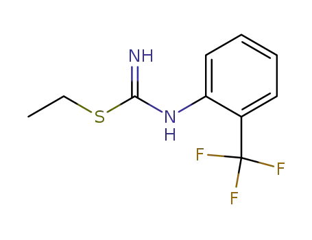 Molecular Structure of 89070-00-8 (Carbamimidothioic acid, [2-(trifluoromethyl)phenyl]-, ethyl ester)