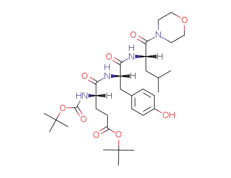 (S)-4-tert-Butoxycarbonylamino-4-{(S)-2-(4-hydroxy-phenyl)-1-[(S)-3-methyl-1-(morpholine-4-carbonyl)-butylcarbamoyl]-ethylcarbamoyl}-butyric acid tert-butyl ester