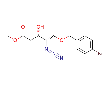 (3S,4S)-4-azido-5-(4-bromobenzyloxy)-3-hydroxypentanoic acid methyl ester
