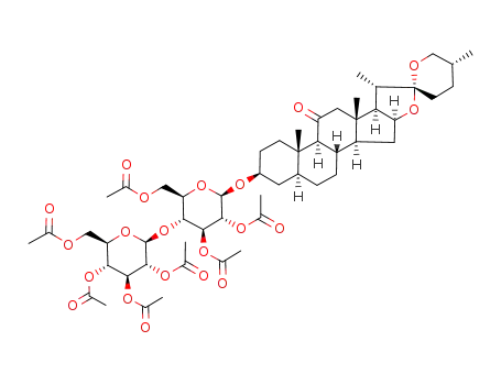 Molecular Structure of 150332-34-6 ((3β,5α,25R)-3-[(heptaacetyl-β-D-cellobiosyl)oxy]spirostan-11-one)