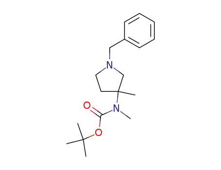 Carbamic acid, methyl[3-methyl-1-(phenylmethyl)-3-pyrrolidinyl]-,
1,1-dimethylethyl ester