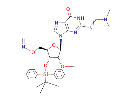 Guanosine, N-[(dimethylamino)methylene]-3'-O-[(1,1-dimethylethyl)diphenylsilyl]-2'- O-methyl-5'-O-(methyleneamino)-