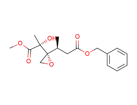(S)-3-[(R)-2-((R)-1-Hydroxy-1-methoxycarbonyl-ethyl)-oxiranyl]-butyric acid benzyl ester
