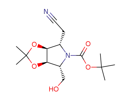 5H-1,3-Dioxolo4,5-cpyrrole-5-carboxylic acid, 4-(cyanomethyl)tetrahydro-6-(hydroxymethyl)-2,2-dimethyl-, 1,1-dimethylethyl ester, (3aS,4S,6R,6aR)-