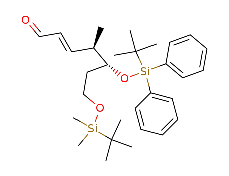 7-(<i>tert</i>-butyl-dimethyl-silanyloxy)-5-(<i>tert</i>-butyl-diphenyl-silanyloxy)-4-methyl-hept-2-enal