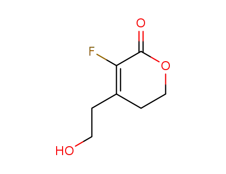 Molecular Structure of 552308-03-9 (2H-Pyran-2-one, 3-fluoro-5,6-dihydro-4-(2-hydroxyethyl)- (9CI))