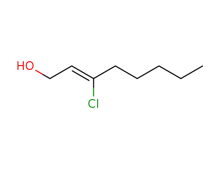 Molecular Structure of 629614-39-7 (2-Octen-1-ol, 3-chloro-, (2Z)-)