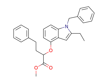Benzenebutanoic acid, a-[[2-ethyl-1-(phenylmethyl)-1H-indol-4-yl]oxy]-,
methyl ester