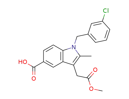 1H-Indole-3-acetic acid,
5-carboxy-1-[(3-chlorophenyl)methyl]-2-methyl-, a-methyl ester