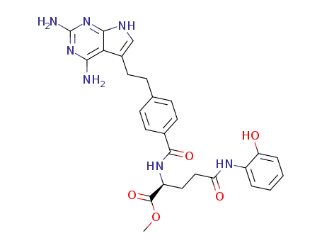 (S)-2-{4-[2-(2,4-Diamino-7H-pyrrolo[2,3-d]pyrimidin-5-yl)-ethyl]-benzoylamino}-4-(2-hydroxy-phenylcarbamoyl)-butyric acid methyl ester