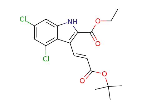 ethyl (E)-3-(3-(tert-butoxy)-3-oxoprop-1-en-1-yl)-4,6-dichloro-1H-indole-2-carboxylate